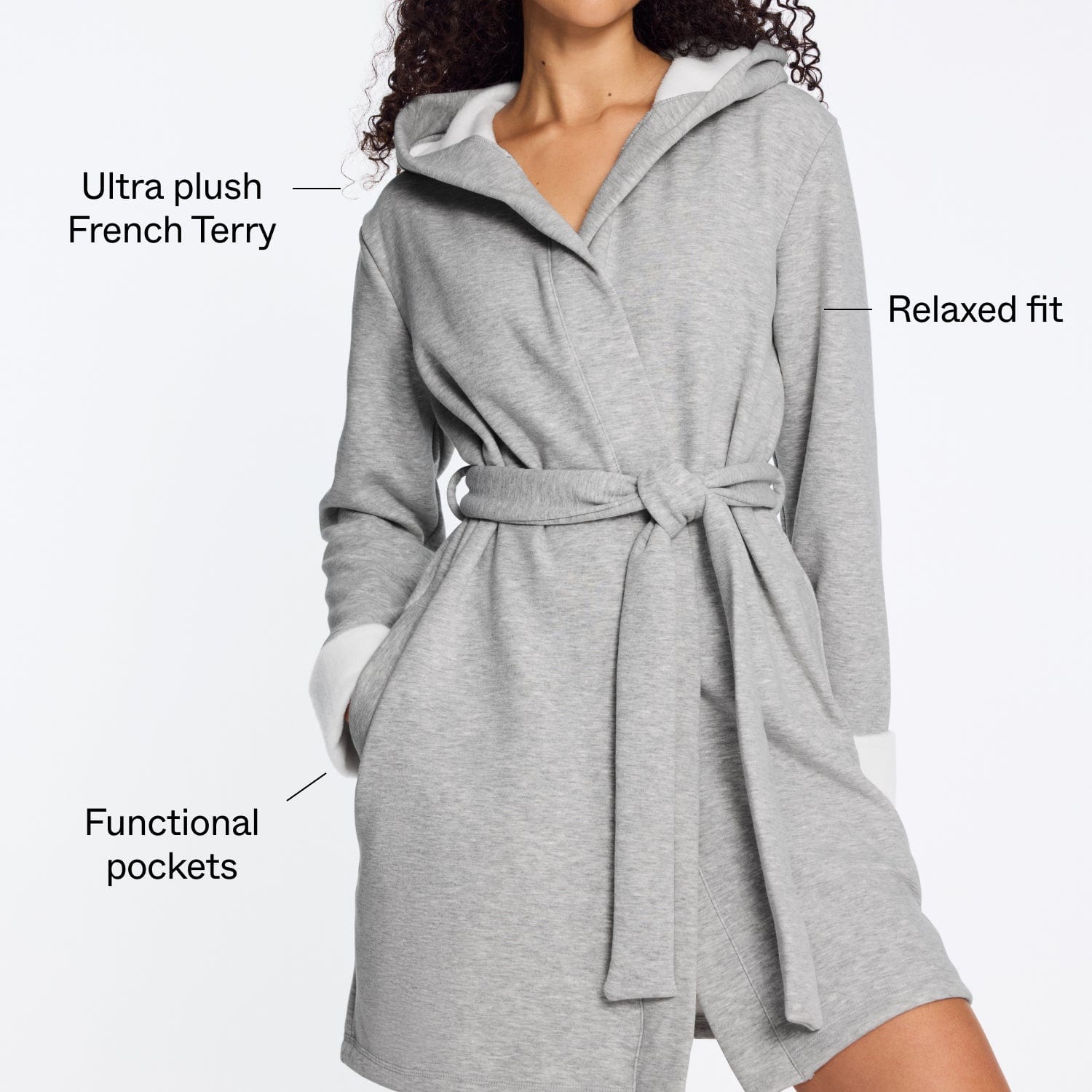 Lounge Robe Heather Grey - Image 3