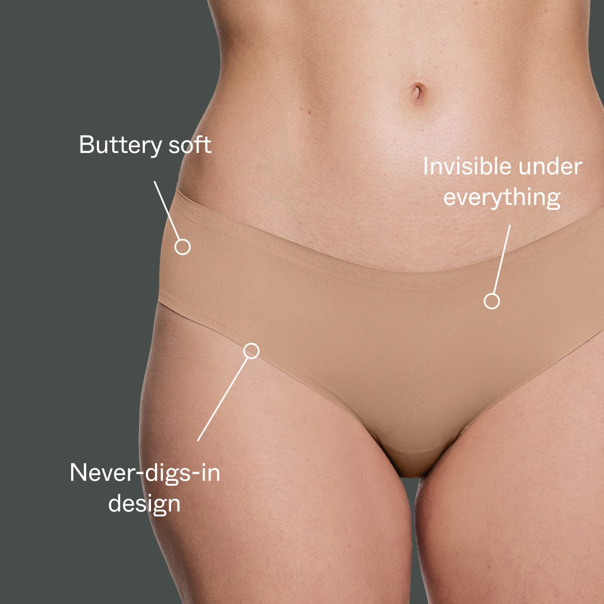 Simply Smooth No Show Hiphugger Fawn - Image 5