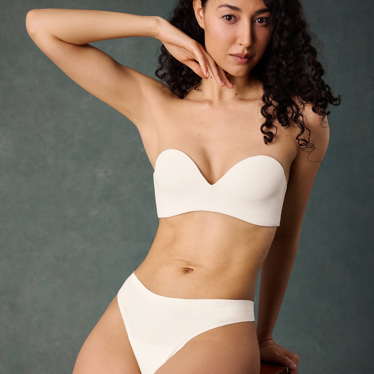 Simply Smooth No Show Thong Ecru - Image 7