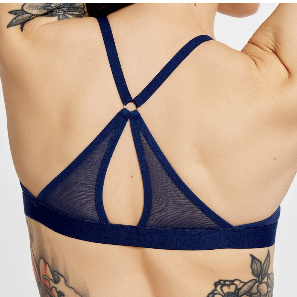 Demi Racerback T-Shirt Bra Navy